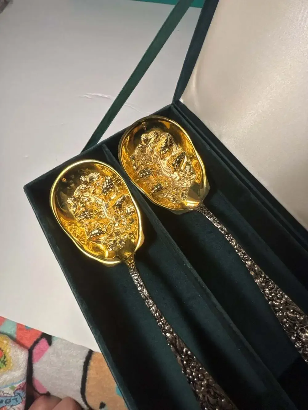 Neiman Marcus Godinger American Silversmiths Gold Washed and Silver Plated Spoon